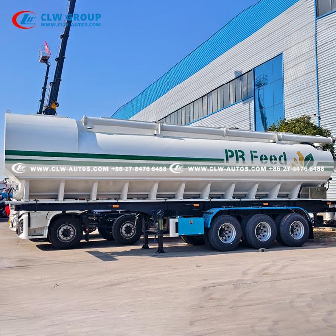 3-Axle 55mÂ³ Aluminum Bulk Feed Semi-Trailer chassis construction
