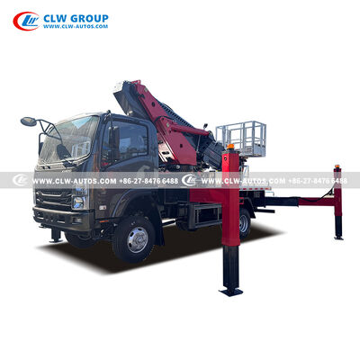 ISUZU KV600 30m Aerial Work Platform Truck with 7-Section Telescopic Boom and 360° Continuous Rotation