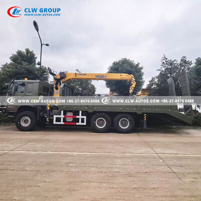 Sinotruk 6x6 All-Wheel Drive Wrecker Tow Truck with XCMG 8-ton Crane and Heavy-Duty Flatbed