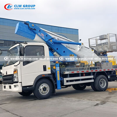 Sinotruk HOWO 28m Aerial Platform Truck with 7-Section Telescopic Boom and 360° Rotation for Elevated Work
