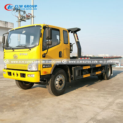 FAW 160HP Wrecker Tow Truck with Yuchai Diesel Engine and One-to-One Recovery System for Roadside Assistance