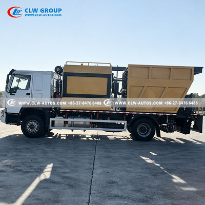 Sinotruk HOWO 4x2 Synchronous Chip Sealer with PLC Control and Large Insulated Asphalt Tank for Durable Pavement Preservation