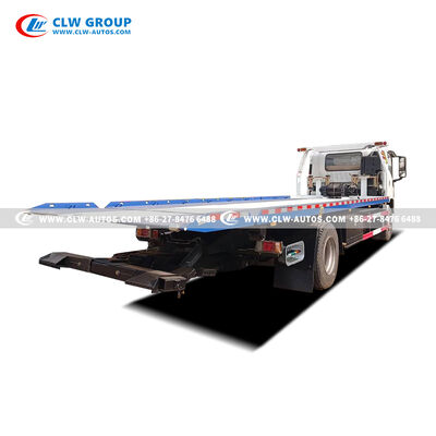 Isuzu FTR 4x2 Flatbed Wrecker with 8-Ton Recovery Capacity, 7.2m Deck, and 205HP Diesel Engine for Towing Companies