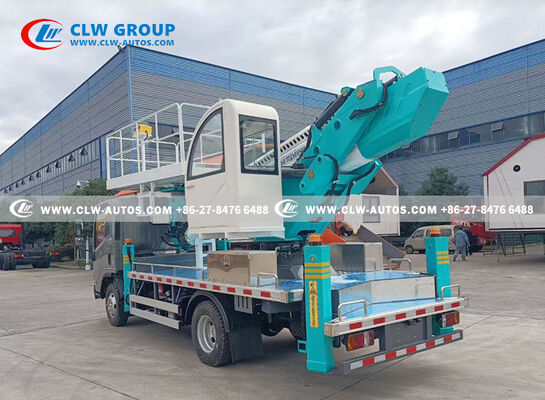 Isuzu KV100 4x2 23-Meter Aerial Work Platform Truck with 300kg Stainless Steel Platform and CAN Bus & Wireless Remote Control